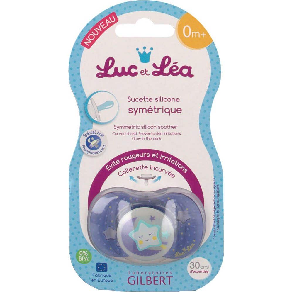 Luc et Léa Sucette Symétrique Phosphorescente Spéciale Nuit Etoile 0 à 6 mois
