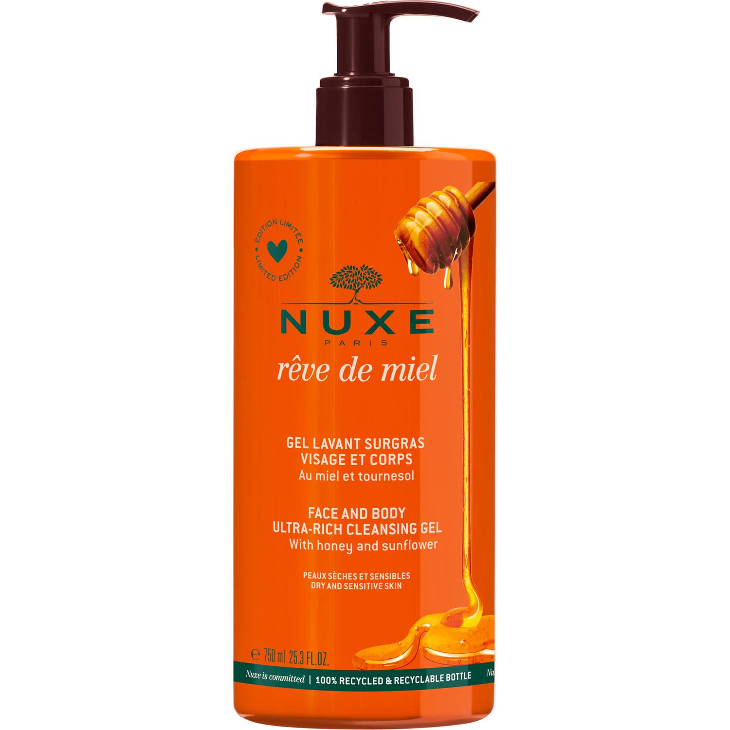 Nuxe Rêve De Miel Gel Lavant Surgras 750ml