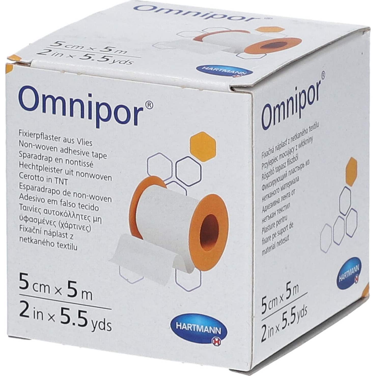 Omnipor Sparadrap Papier Blanc 5x5cm 1ut