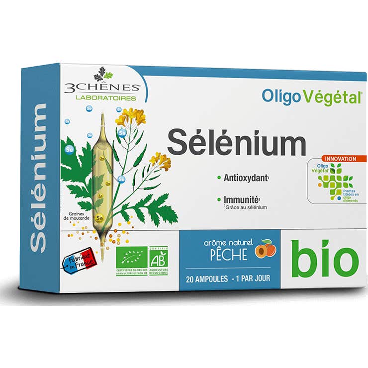 Les 3 Chênes Oligo Végétal Sélénium 20 Ampoules