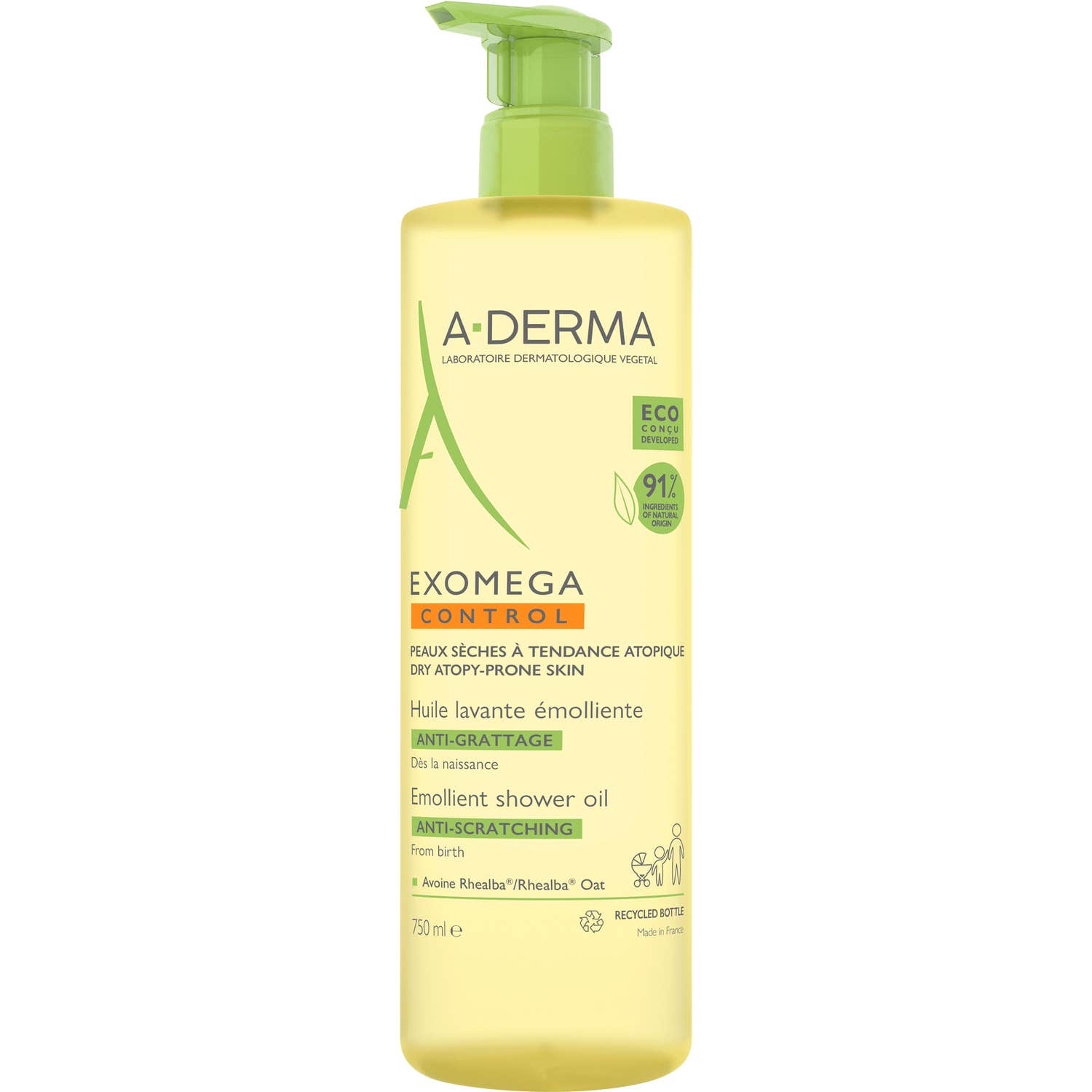 A-Derma Exomega Control Huile Lavante Émolliente 750ml