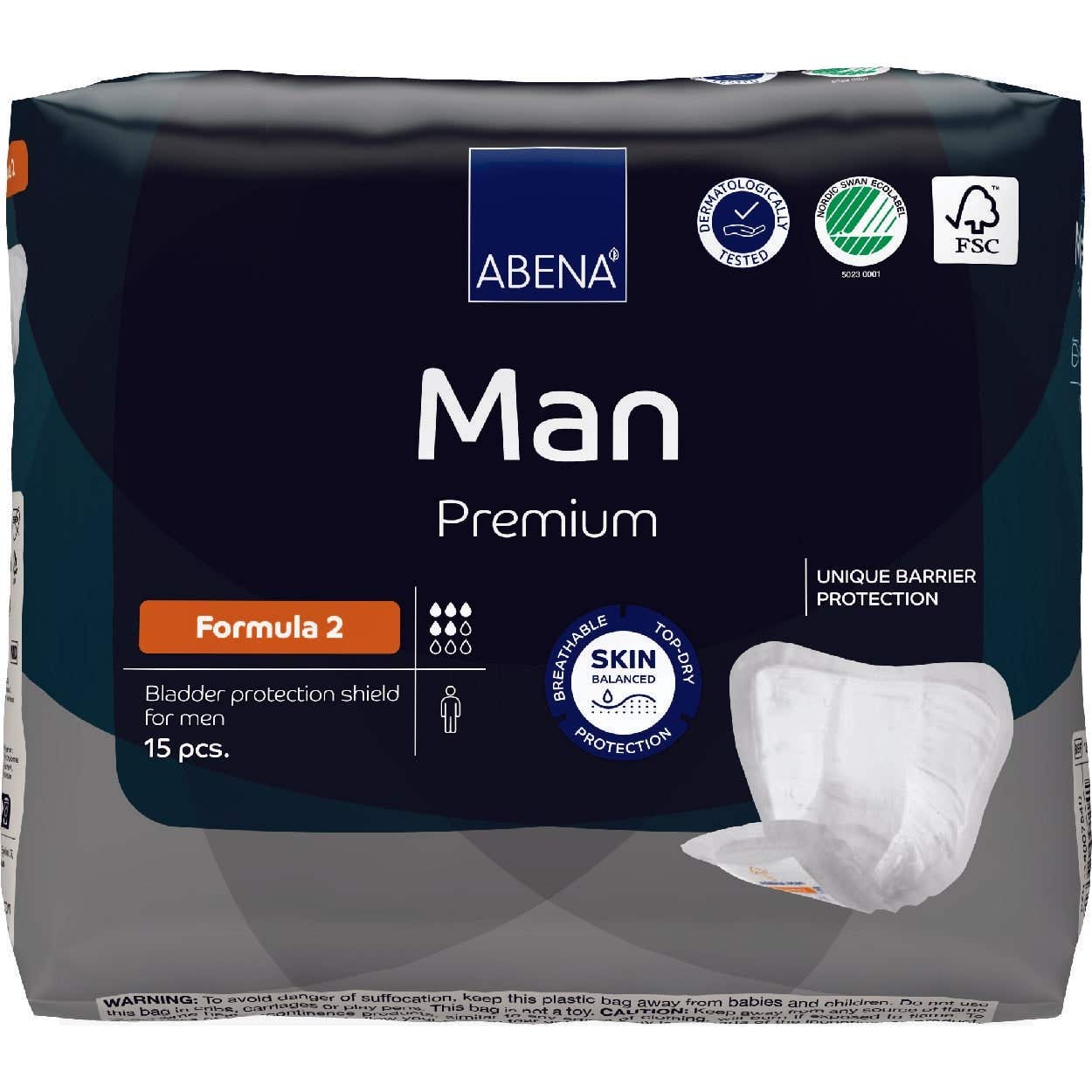 Abena Man Premium Protecteurs Pads Formula 2 15uts