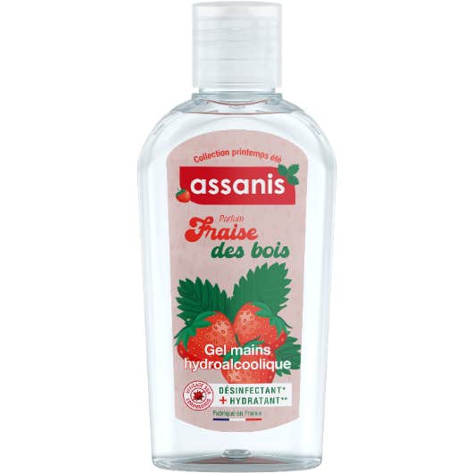 Assanis Gel Hydroalcoolique Fraise des Bois 80ml