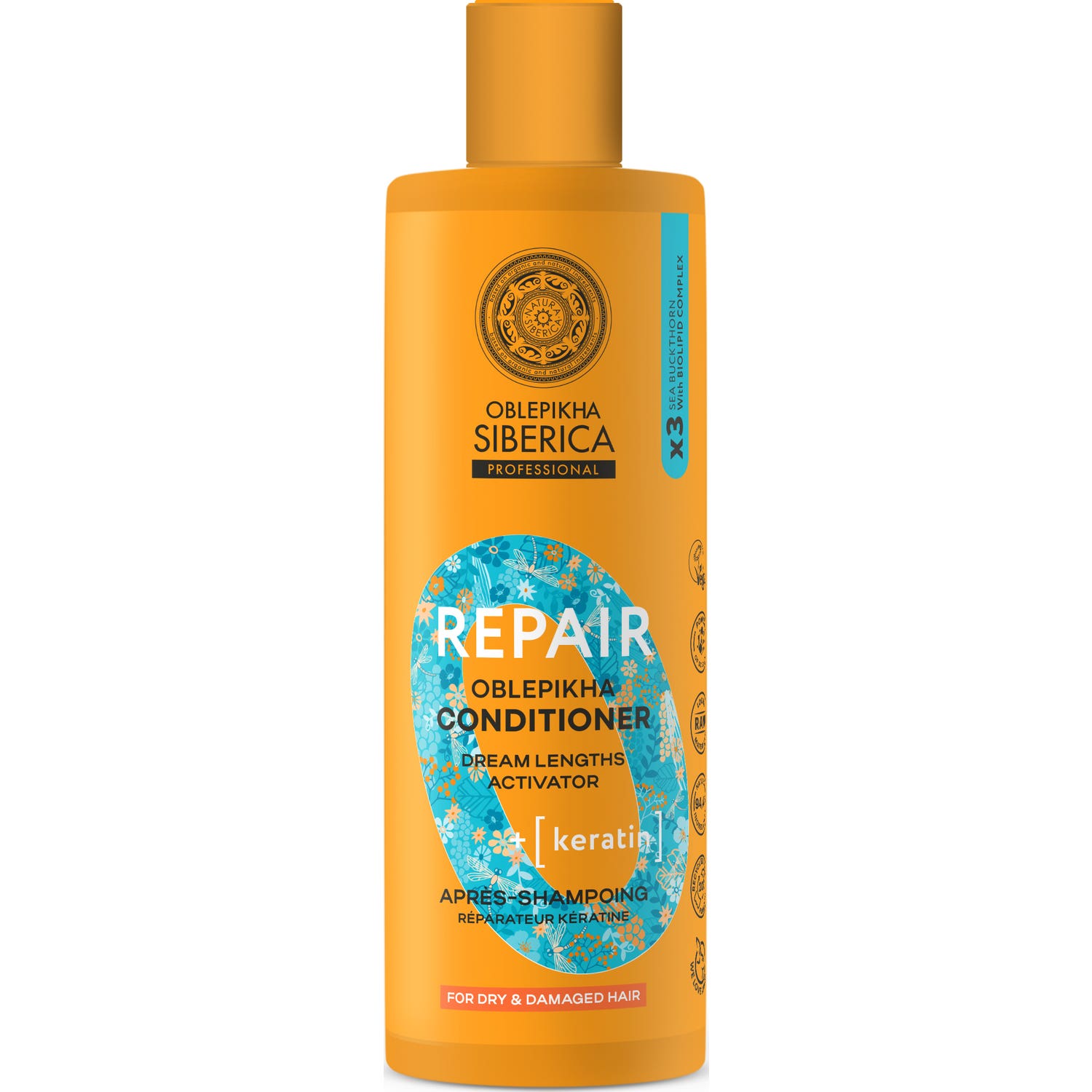 Natura Siberica Oblepikha Après-Shampooing Répara Kératine 400ml