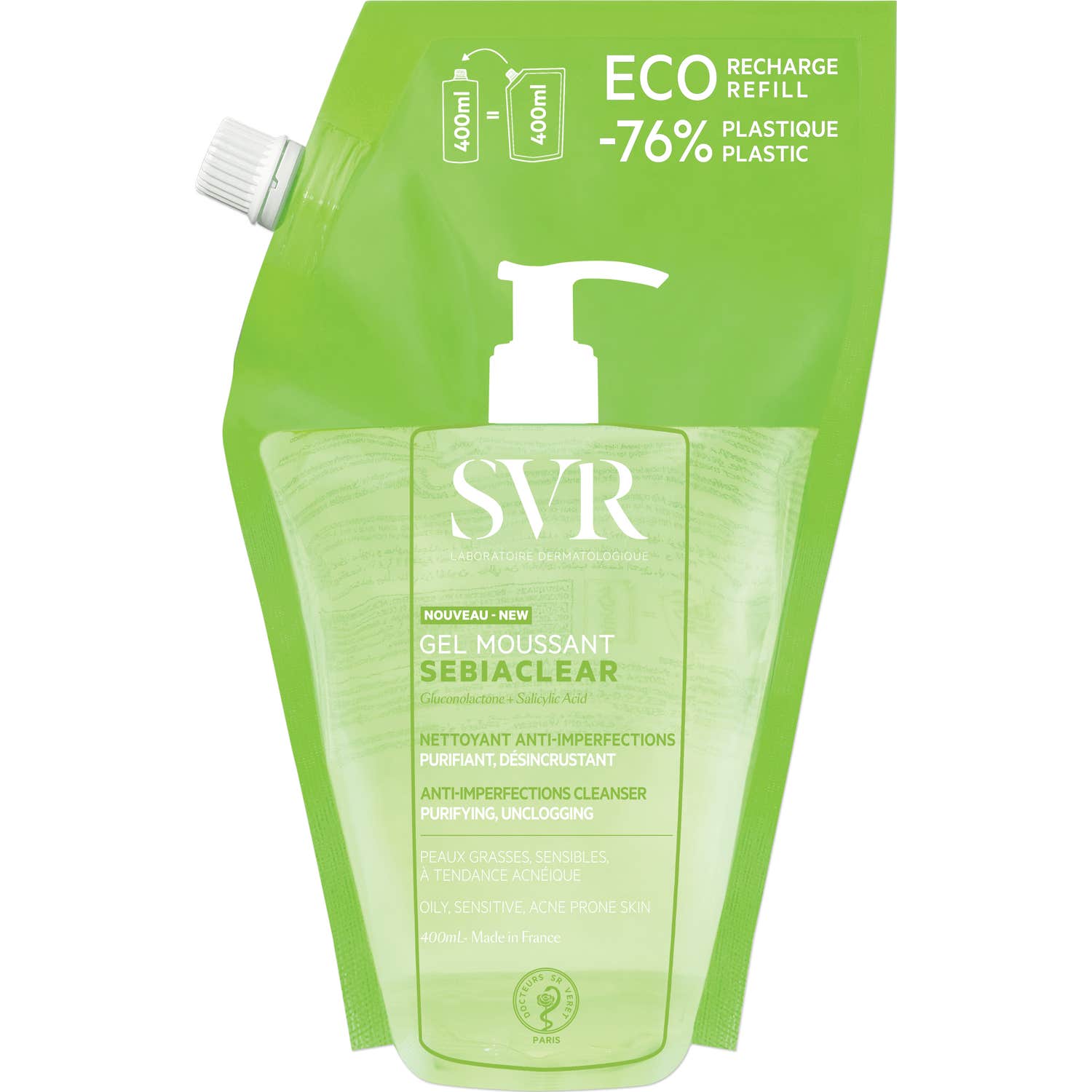 SVR Sebiaclear Gel Moussant Recharge 400ml