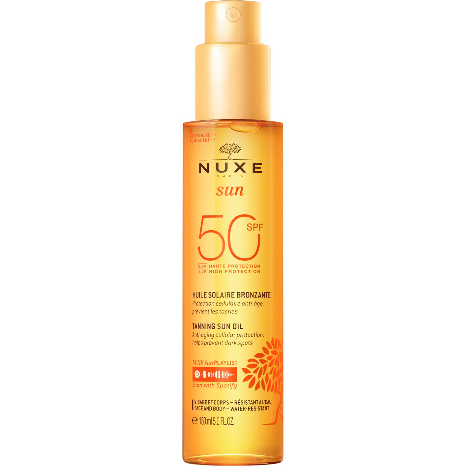 Nuxe Sun Huile Solaire Bronzante SPF50 150ml