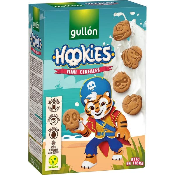 Gullón Hookies Mini Céréales Cookies Sans Lactose Vegan 250g