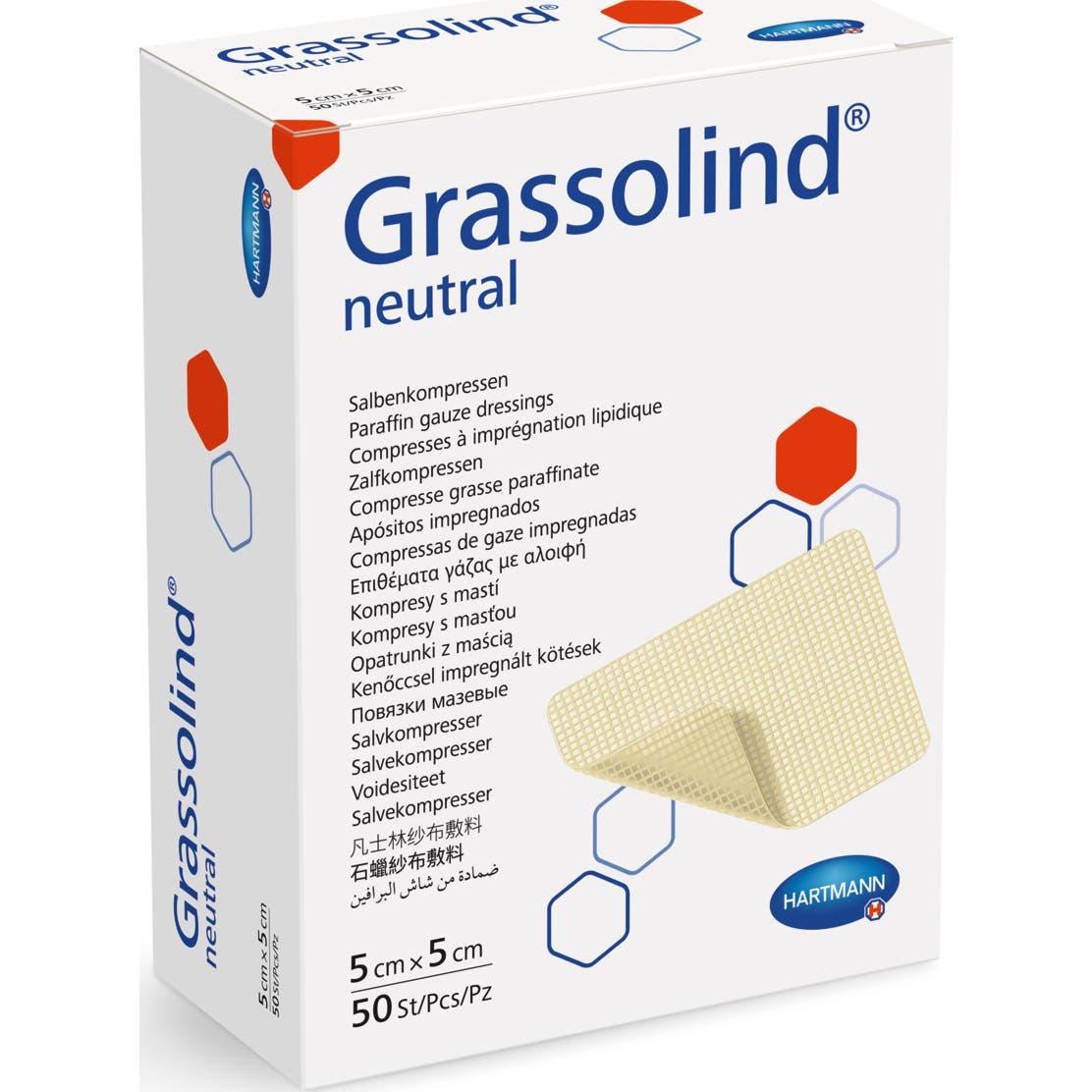 Hartmann Grassolind Neutral 5x5cm 10 Compresses