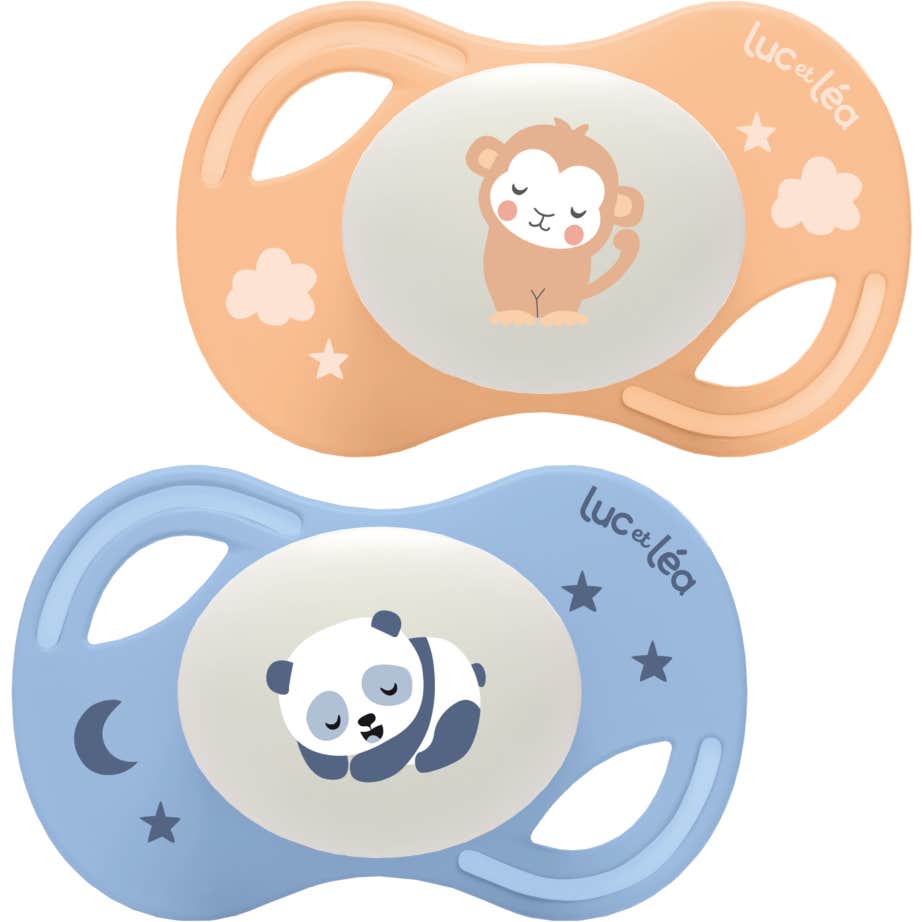 Luc Et Léa Collection Nuit Sucettes Anatomiques Extra-Slim C10 6-18m 2 Unités