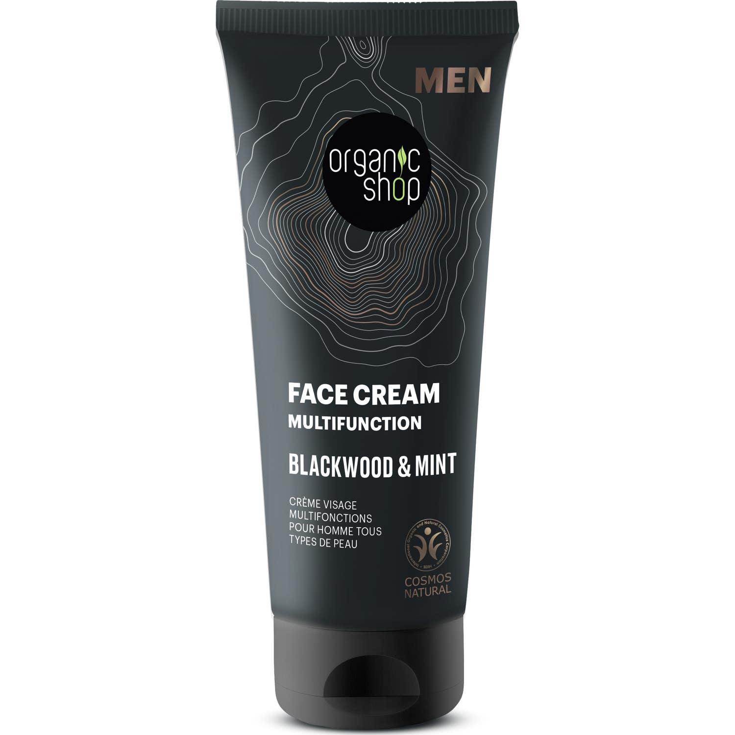 Organic Shop Men Multifunctional Face Cream Blackwood And Mint 75ml