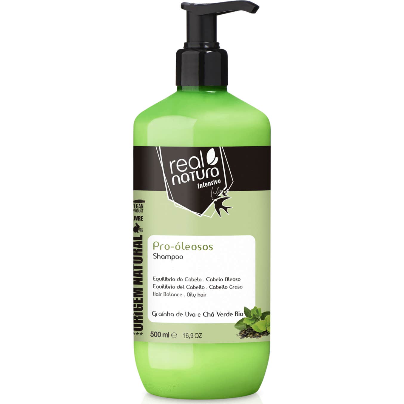 Real Natura Shampoing Sans Sel Pro-Huile 500ml