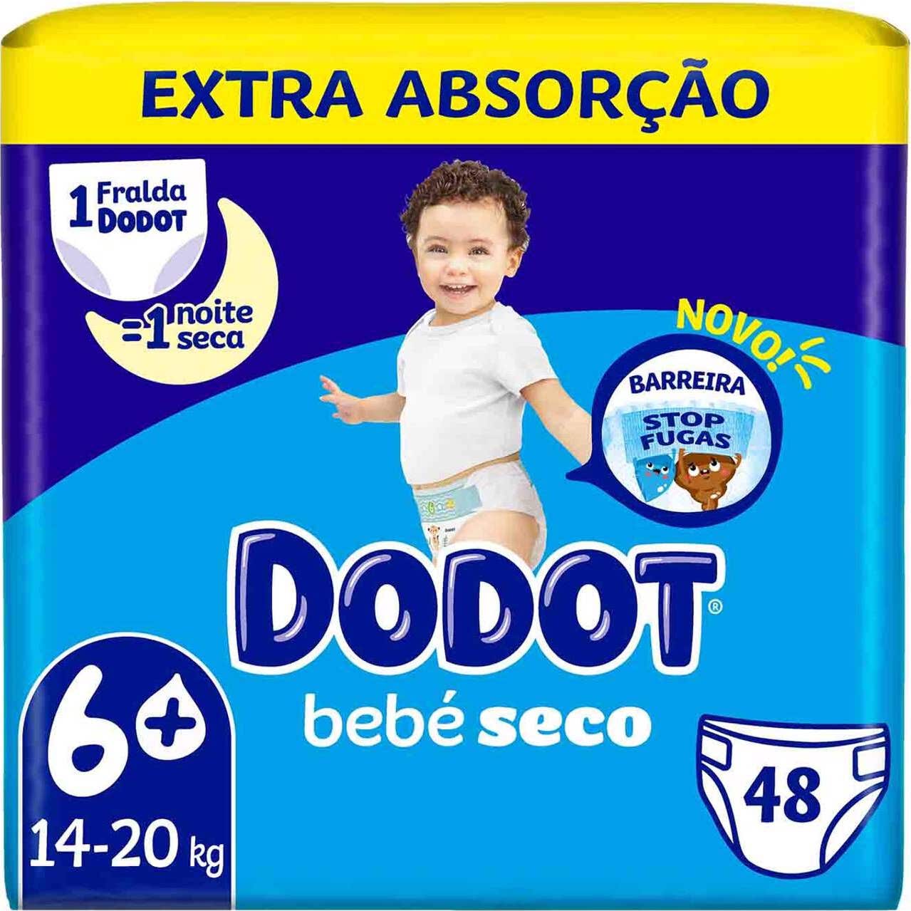 Dodot Pañal Bebé Extra Absorción 14-20kg T6+ 48uds