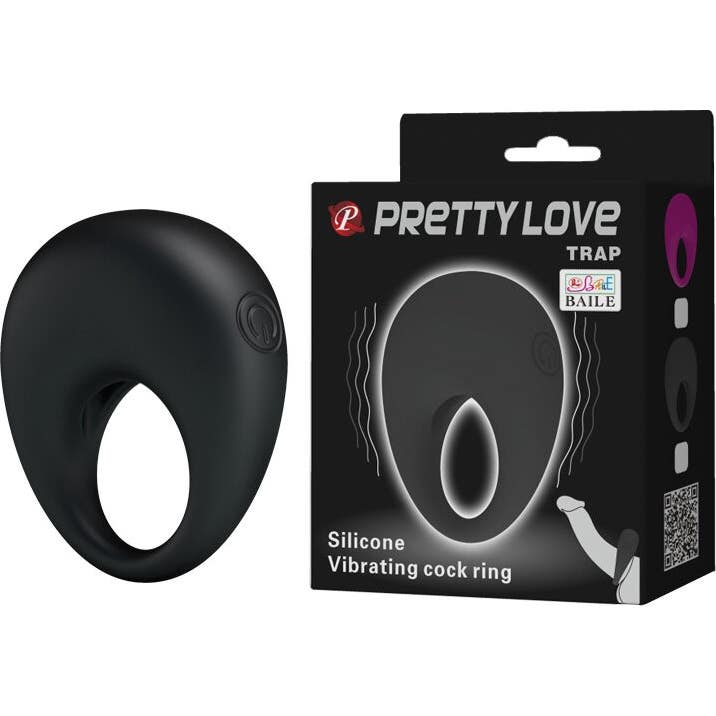 Pretty Love Anneau vibrant Piège noir 1pc