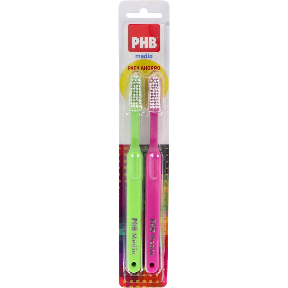 PHB Classic cepillo cepillo dental medio adulto 2uds