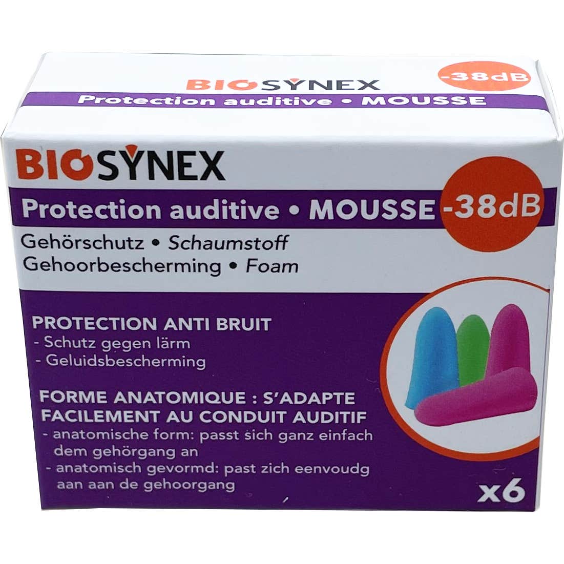 Biosynex Protecteur Auditif Mousse 3 Paires