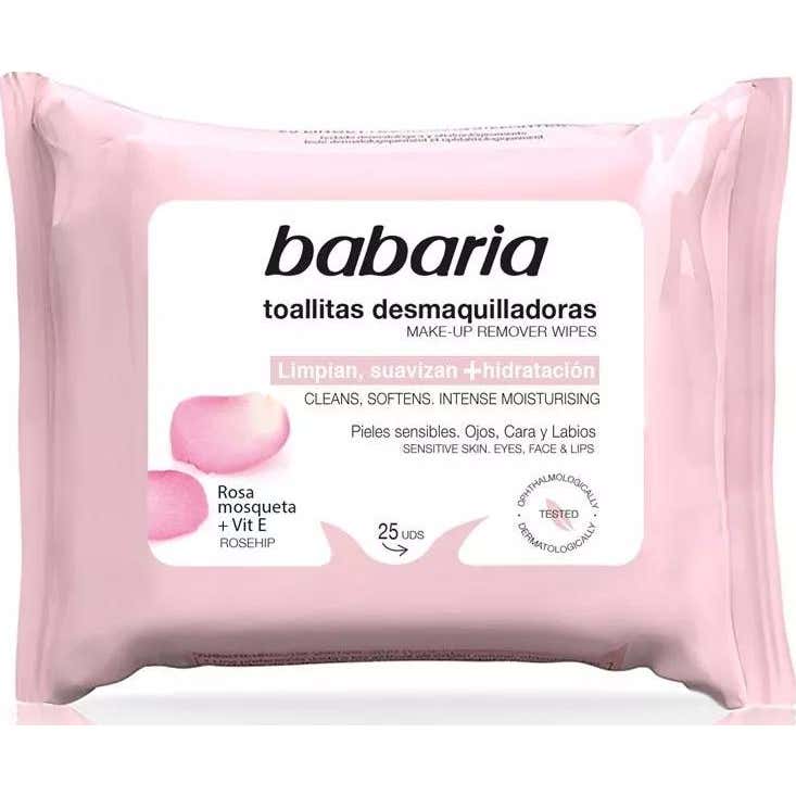 Babaria Rose Hip Oil Cleansing Wipes 25uds