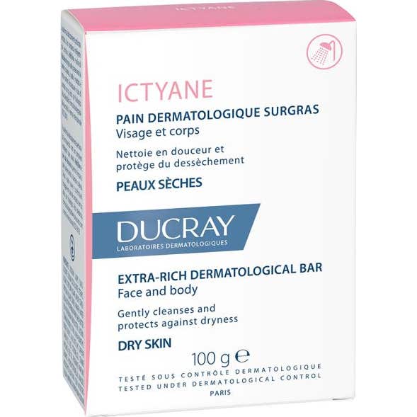Ducray Ictyane Pain dermatologique Surgras sans Savon 100g