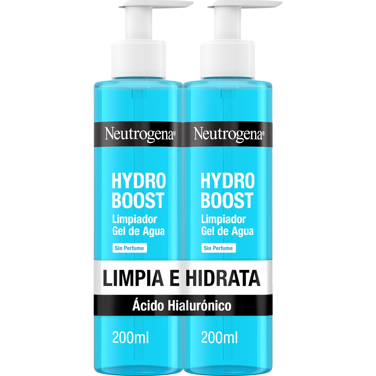 Neutrogena Hydro Boost Gel Nettoyant Eau Sans Parfum 2x200ml