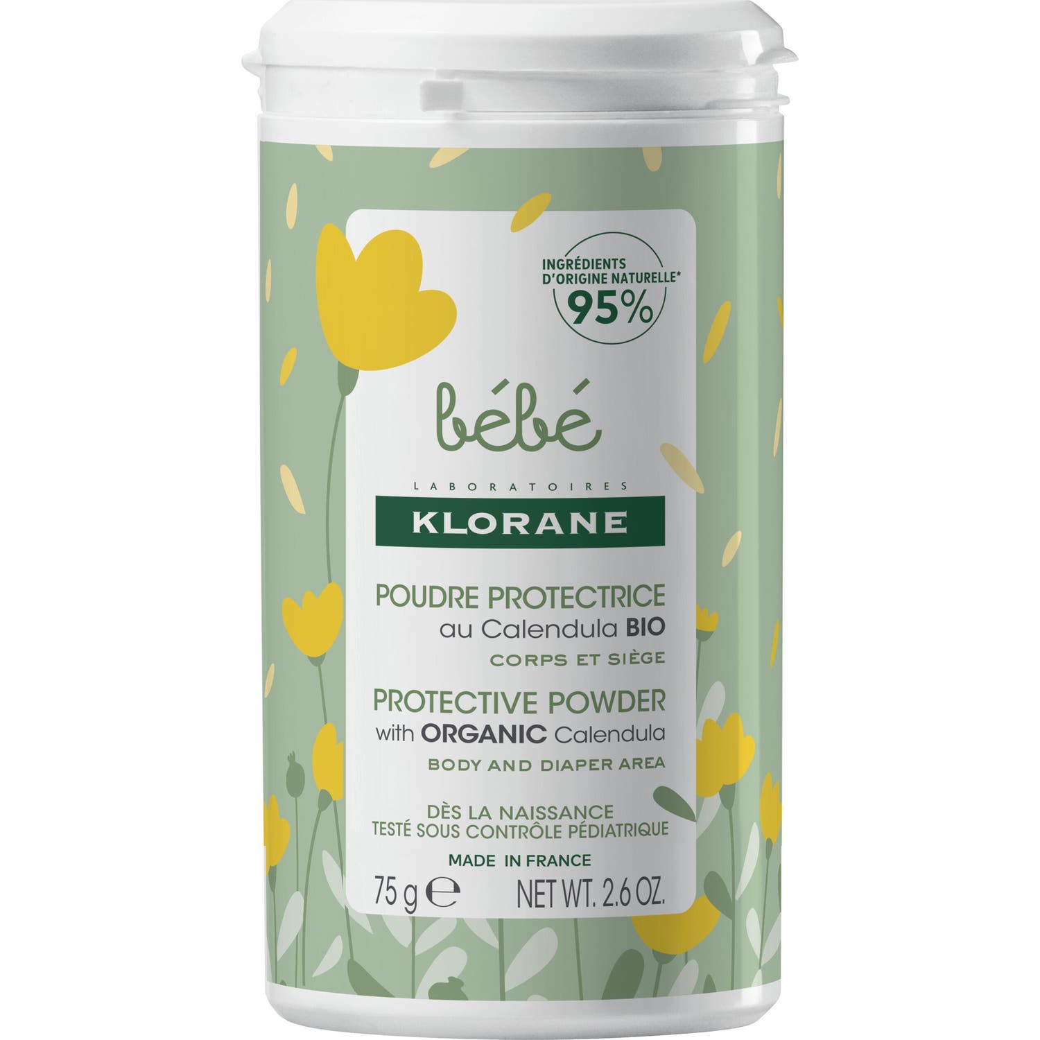Klorane Bébé Poudre De Toilette Protectrice 75g