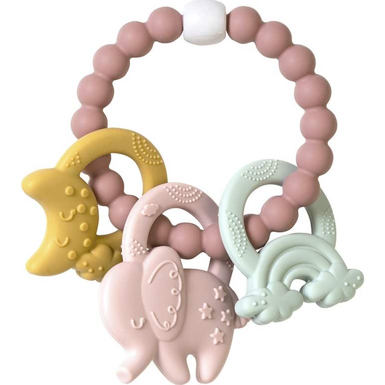 Saro Ele Fun Anneau de Dentition Silicone Rose 1 Unité