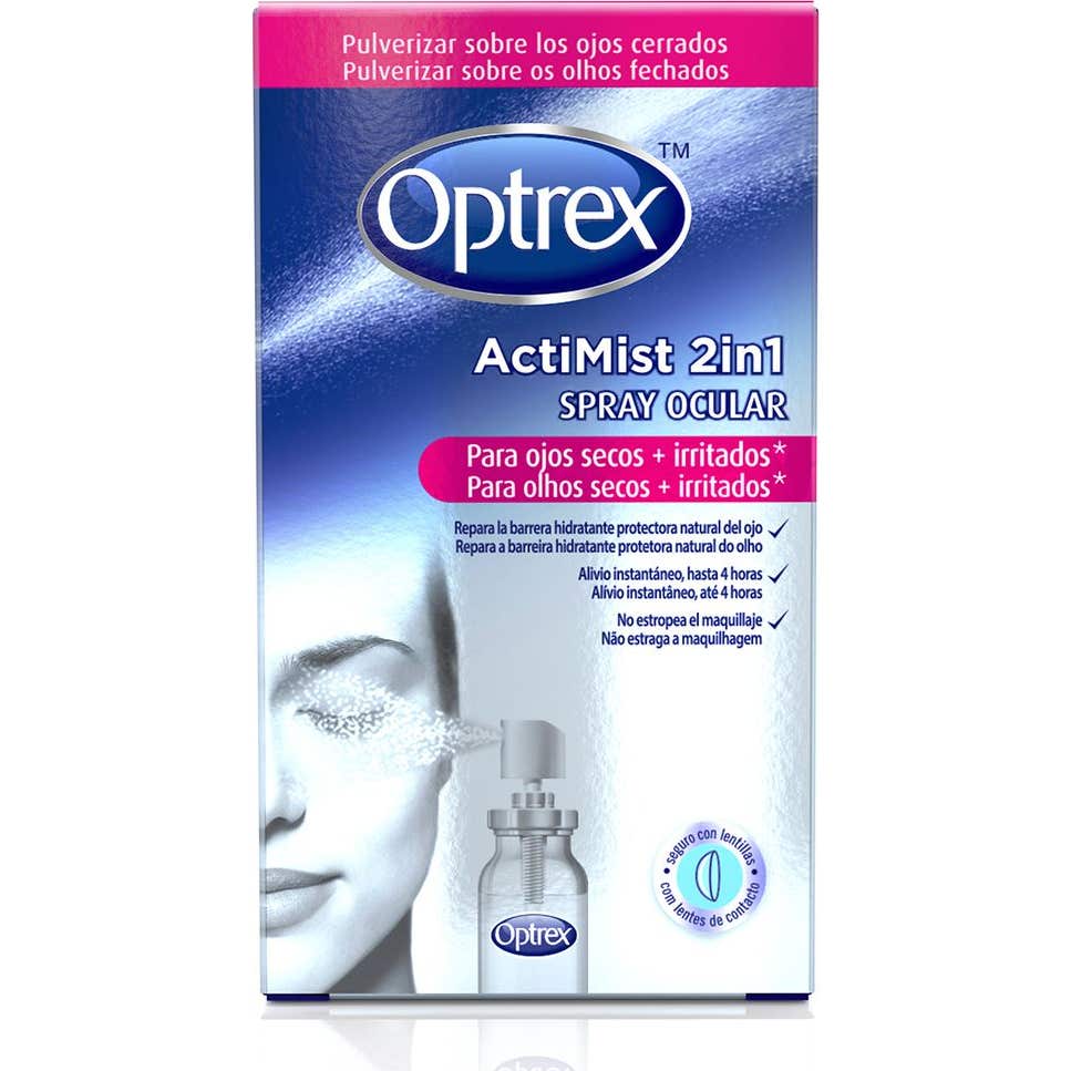 Optone ActiMist 2 en 1 Spray Oculaire Yeux Secs et Irrités 10 ml