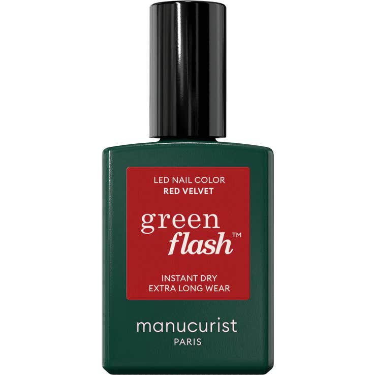 Rouge Manucurist Green Flash Led Nail Polish Red Velvet 15Ml