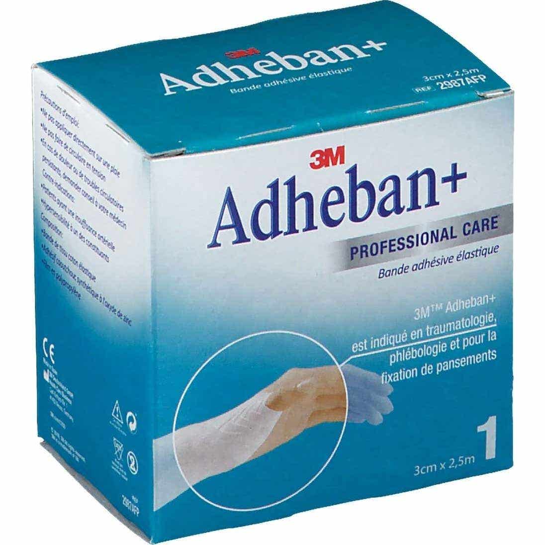 3M Adheban+ Bande Élastique Adhésive 10cmx2,5m 1ut