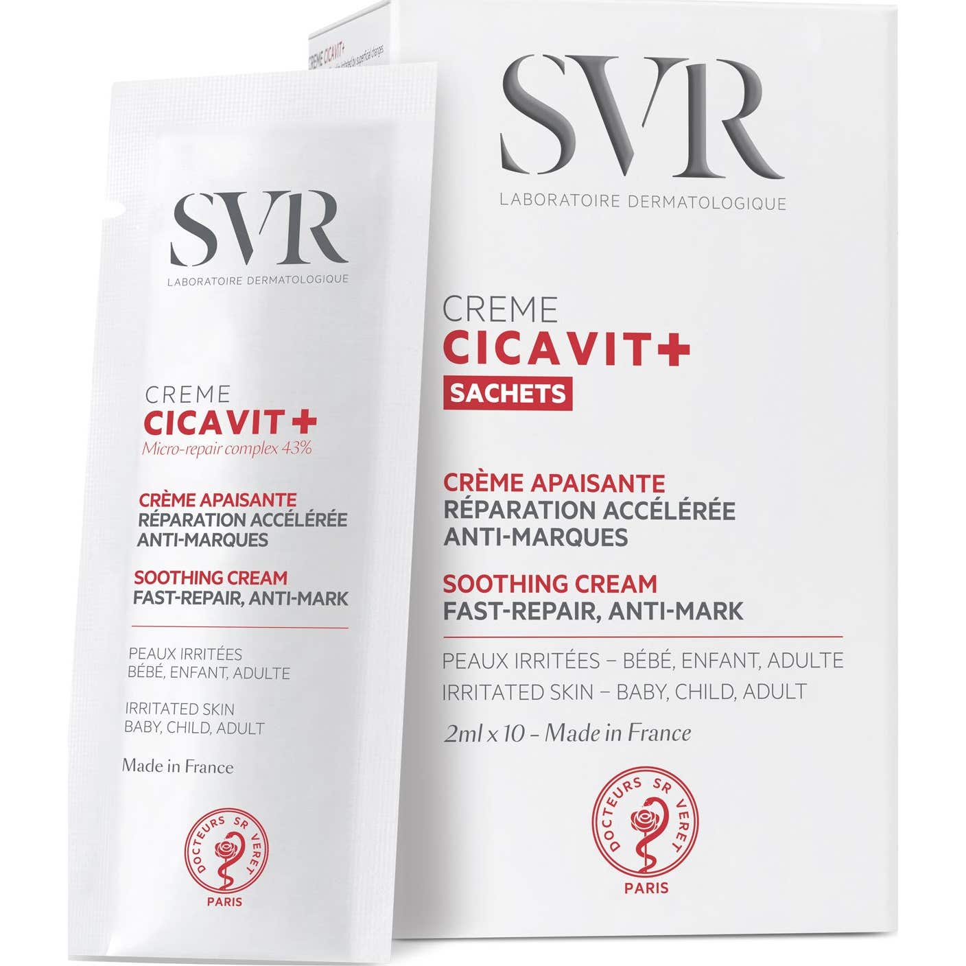 SVR Cicavit+ Crème Apaisante 10x2ml