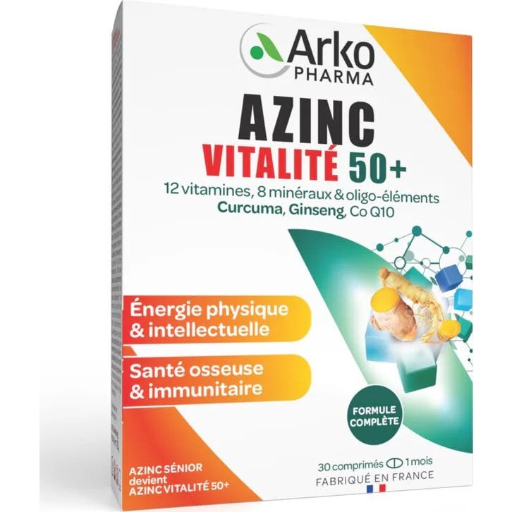 Arkopharma Azinc Vitalité 50+ 30 comprimées