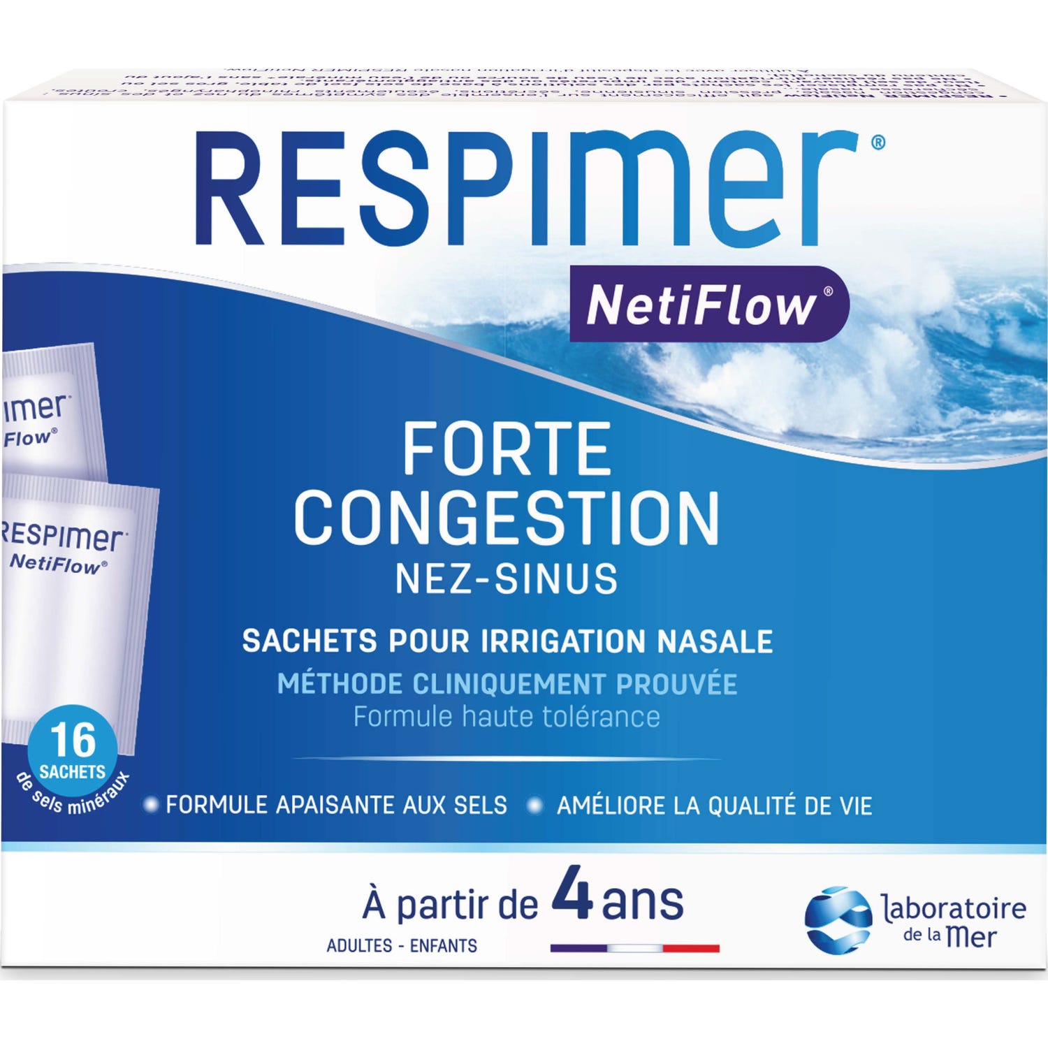 Respimer Netiflow Irrigation Forte Congestion Nasale Recharge 16 Sachets
