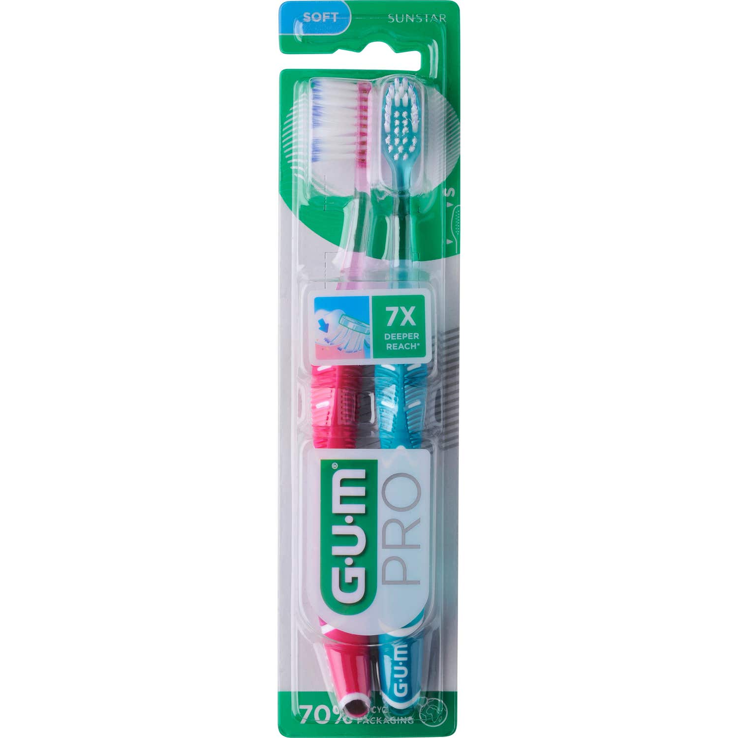 Brosse à dents GUM® 1525 Technique Pro Soft 2 pièces