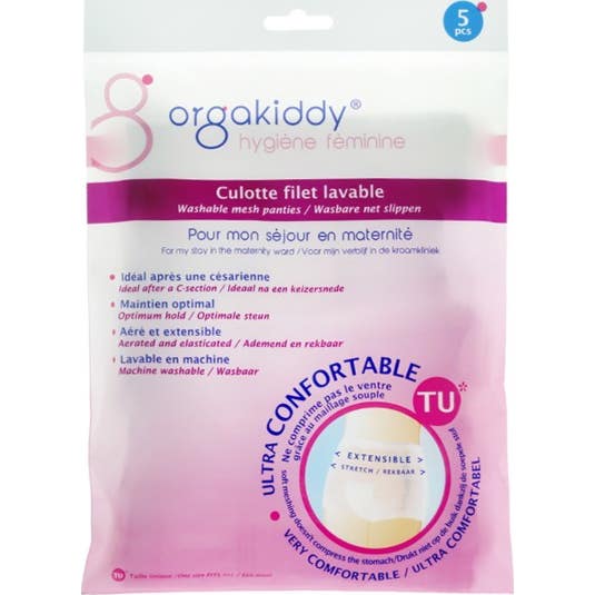 Orgakiddy Culotte Filet Lavable Taille Unique 5 unités