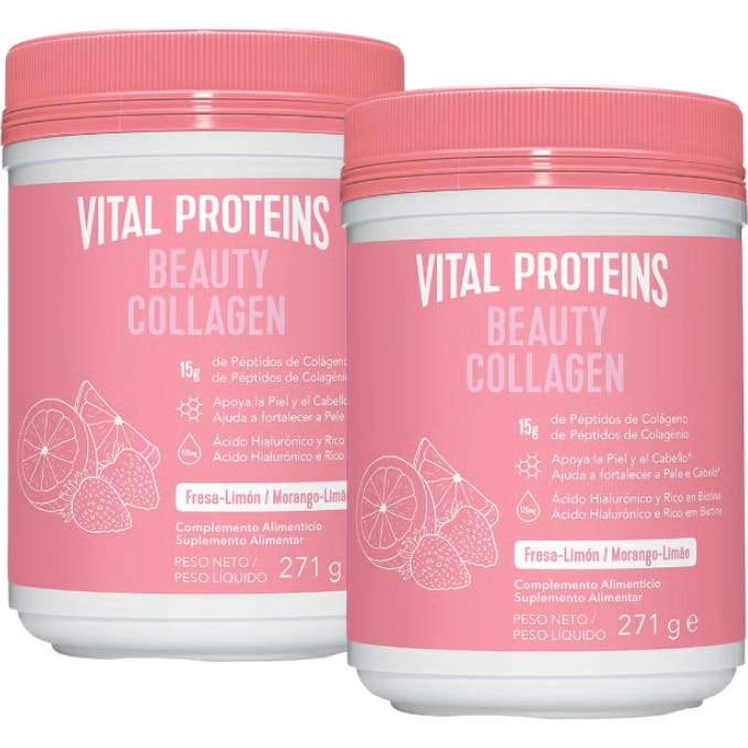 Vital Proteins Pack Beauty Collagen Péptidos de Colágeno Fresa Limón 2x271g