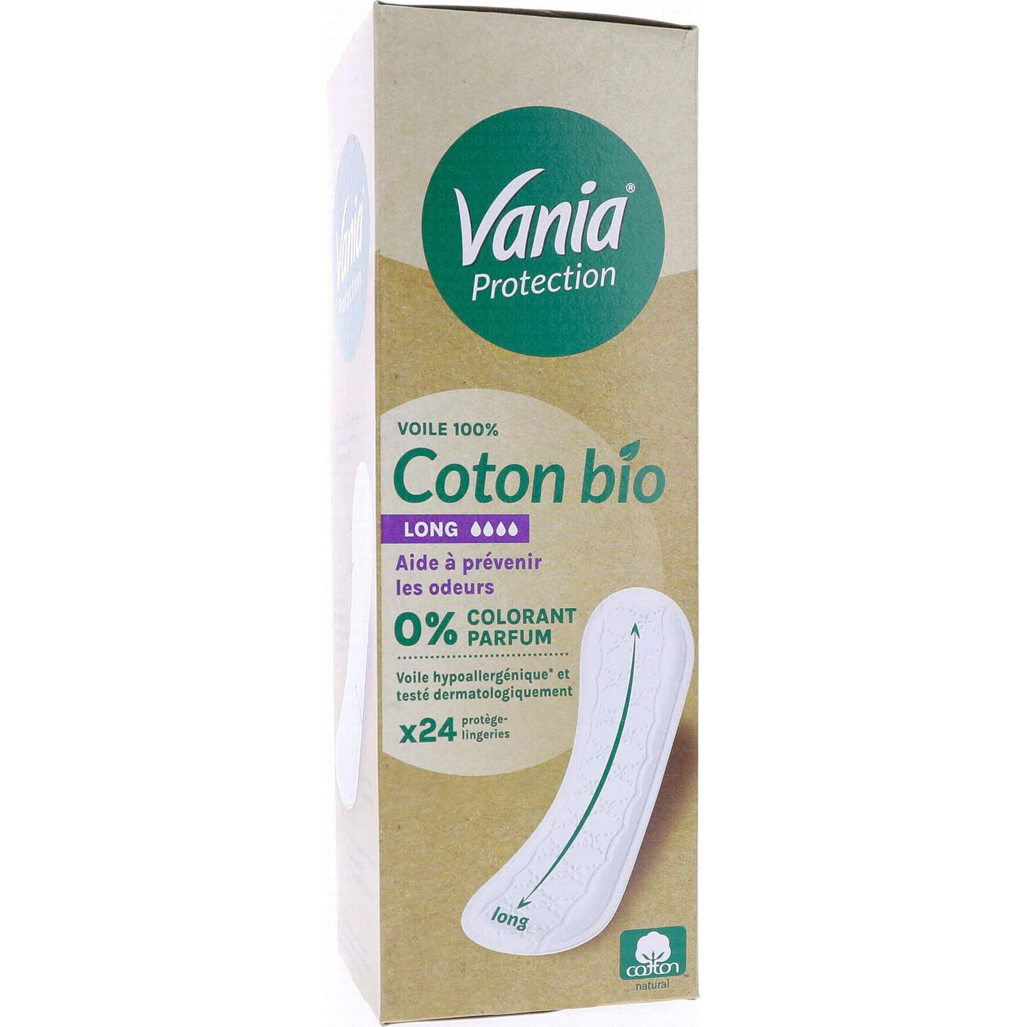 Vania Confort Coton Bio Long 24 Protège Lingeries