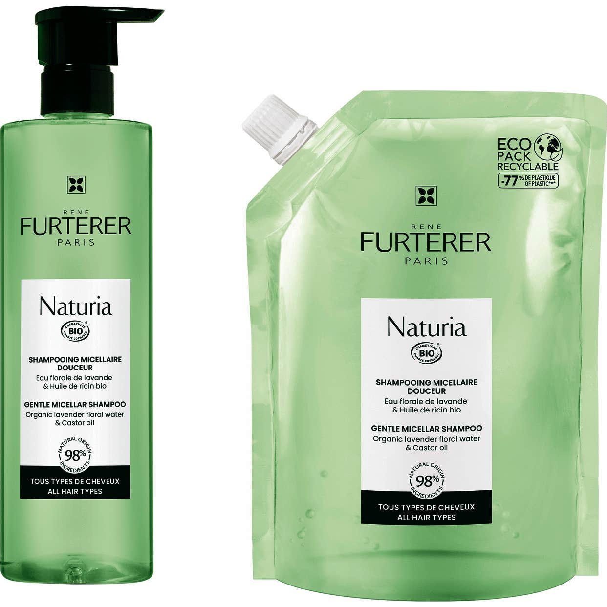 Rene Furterer Naturia Pack Shampooing 2x400ml