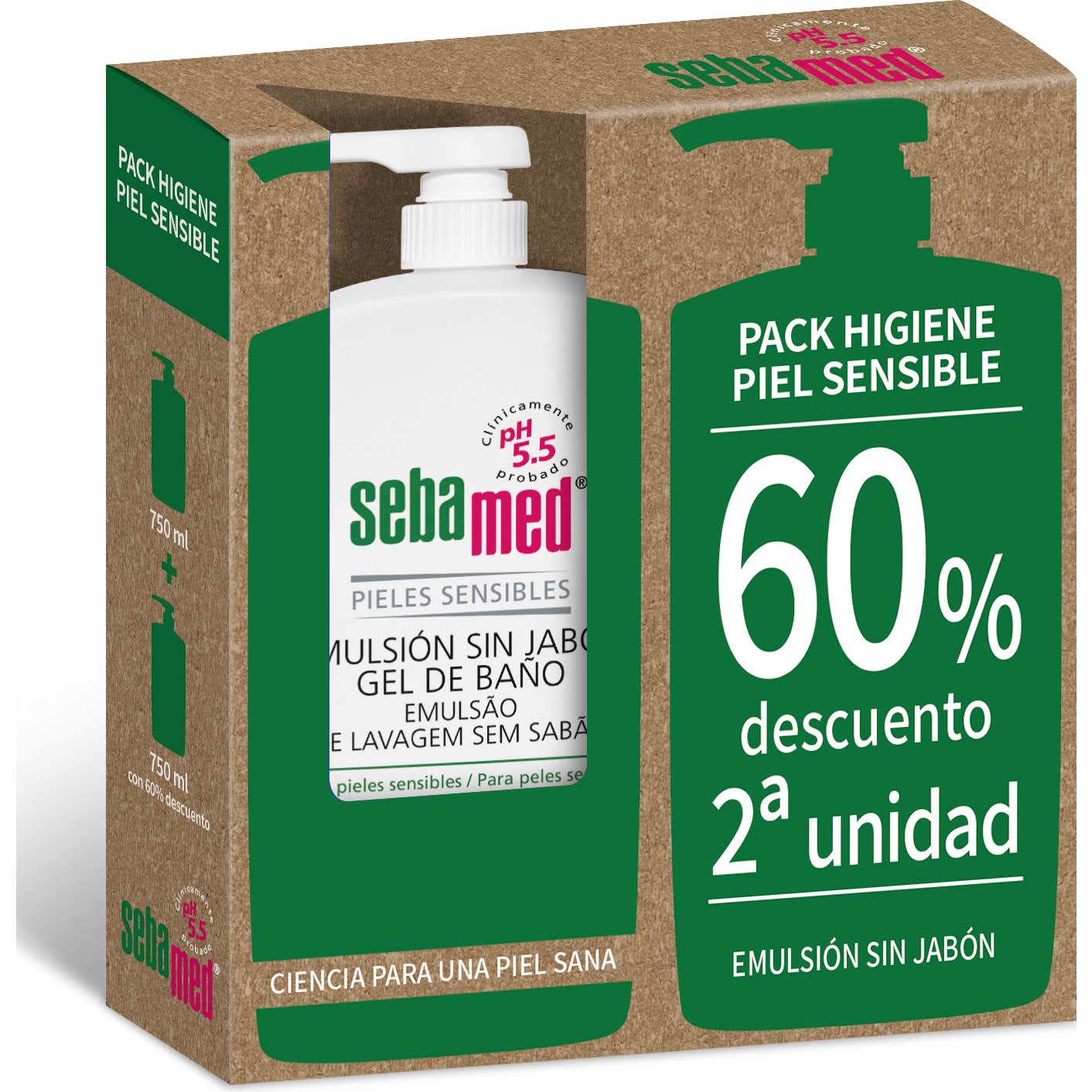 Sebamed Emulsion Sans Savon 2x750ml
