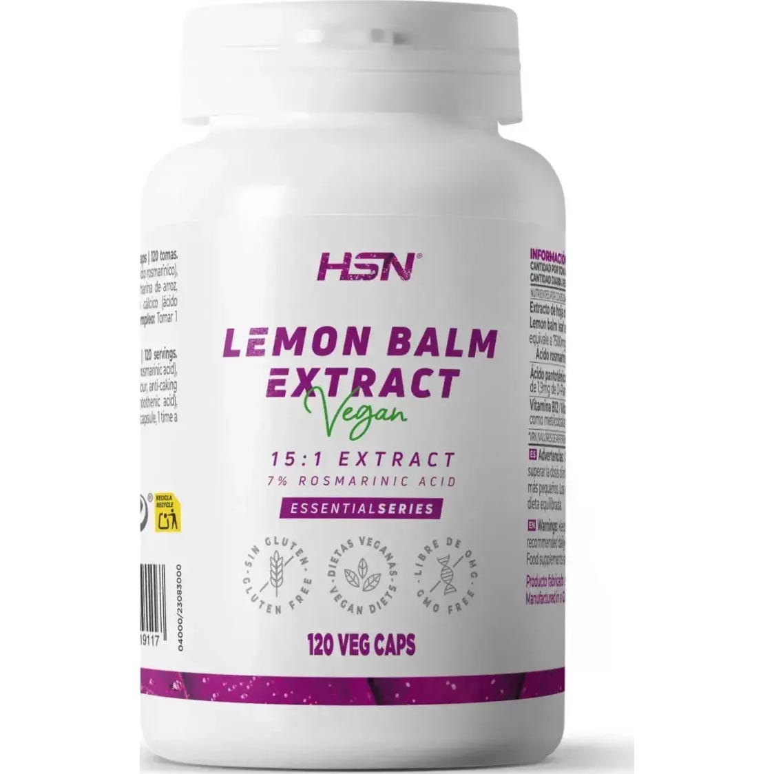 Hsn Extracto De Melisa 15:1 120Vcaps 500Mg