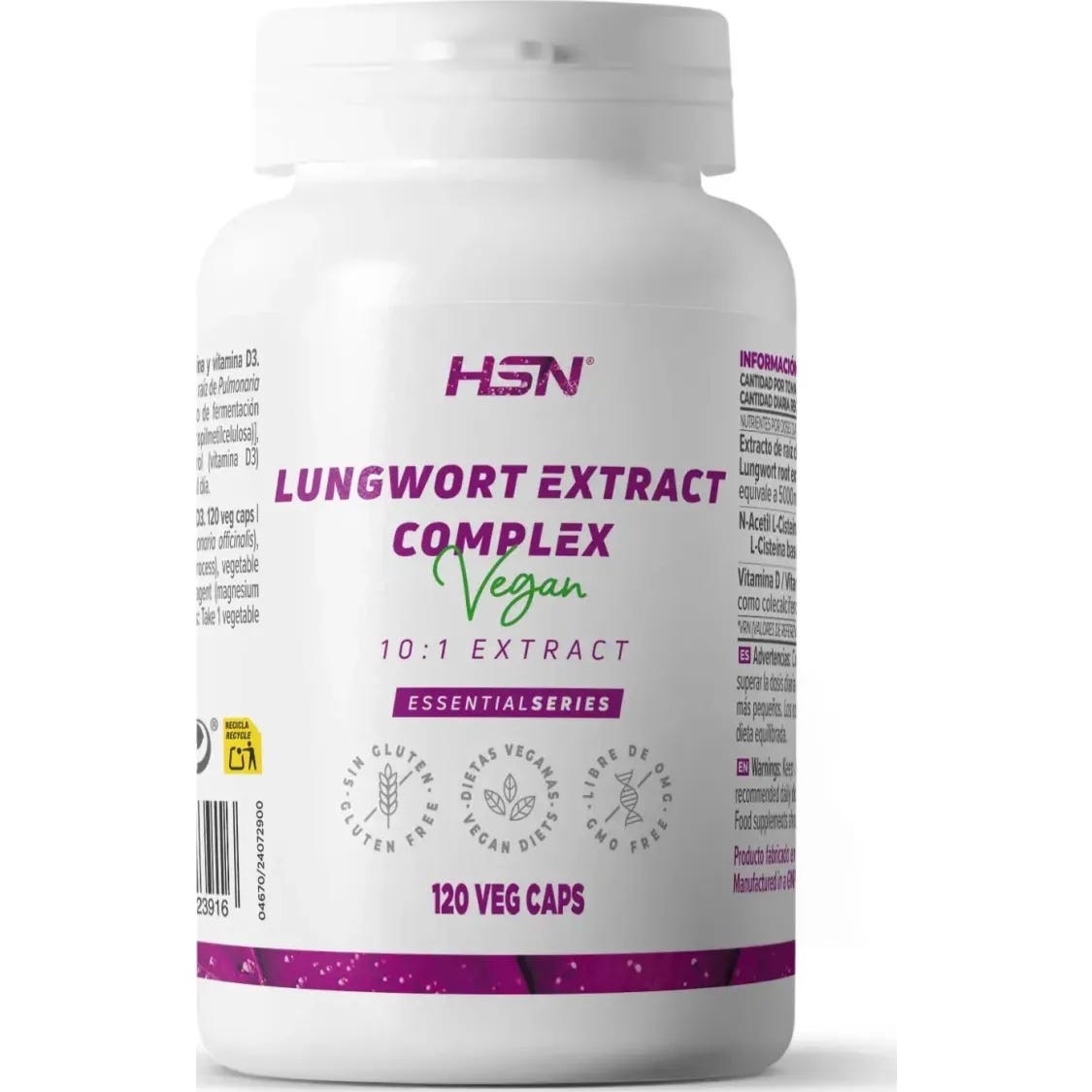 Hsn Extracto De Pulmonaria Complex 10:1 120Vcaps 500Mg