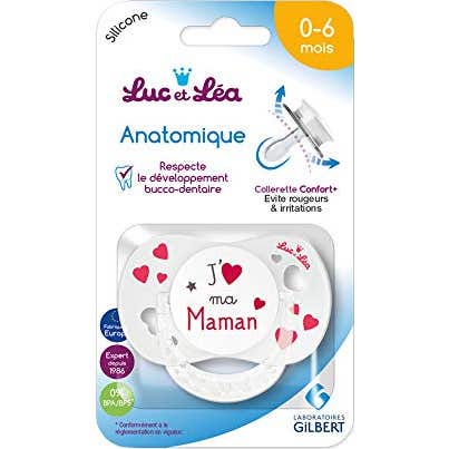 Luc et Lea Chupete Silicona J'Aime Mon Papa 0-6 Meses 1ud