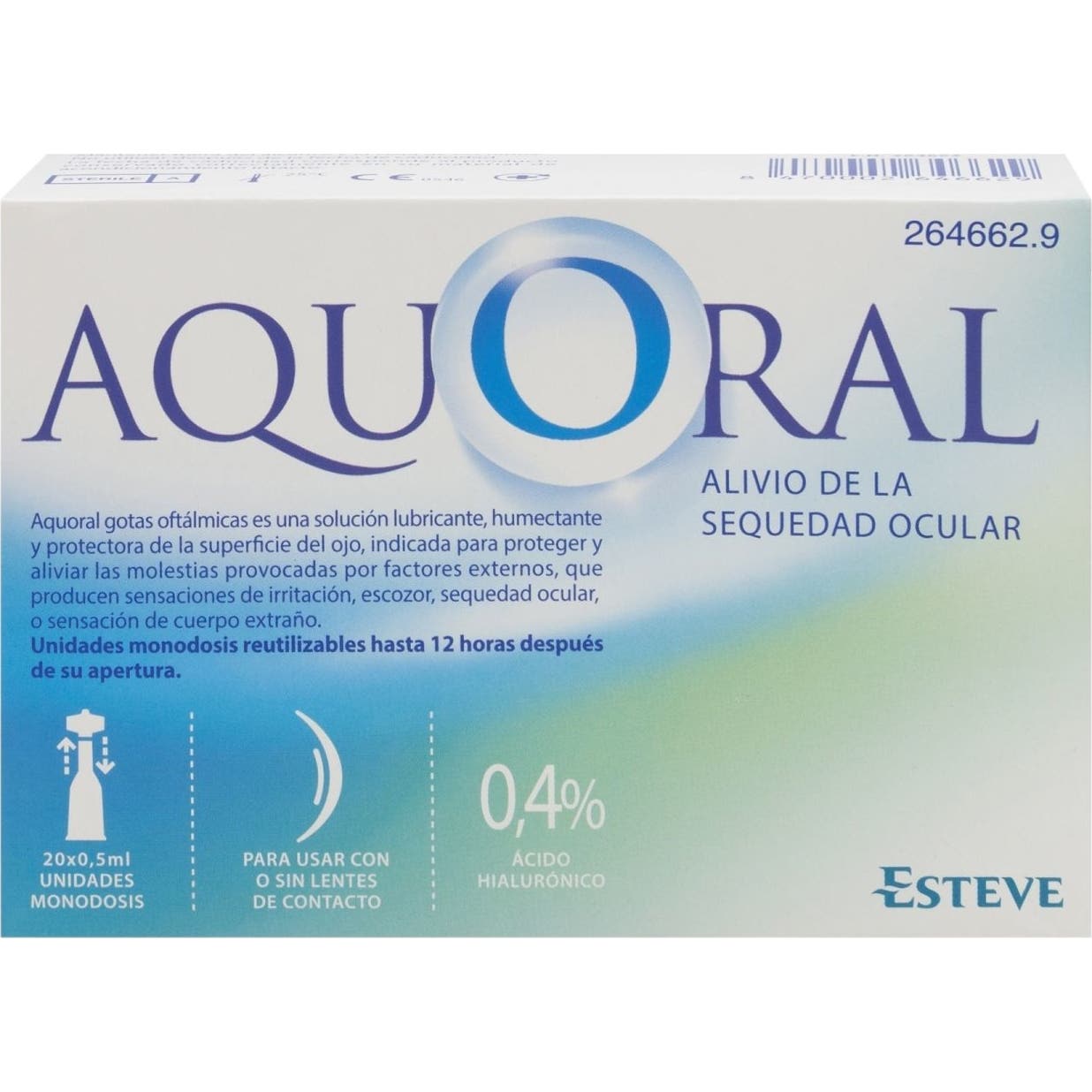 Aquoral Gouttes Ophtalmiques Unidoses 20x0,5ml
