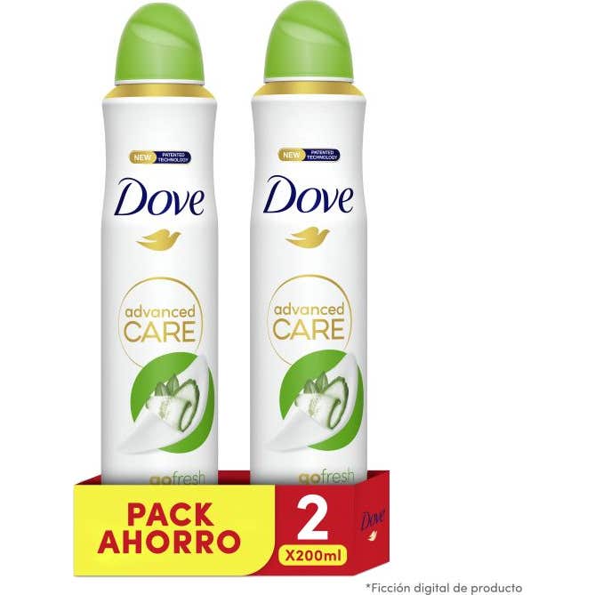 Dove Advanced Care Go Fresh Spray Femme Concombre 2x200ml