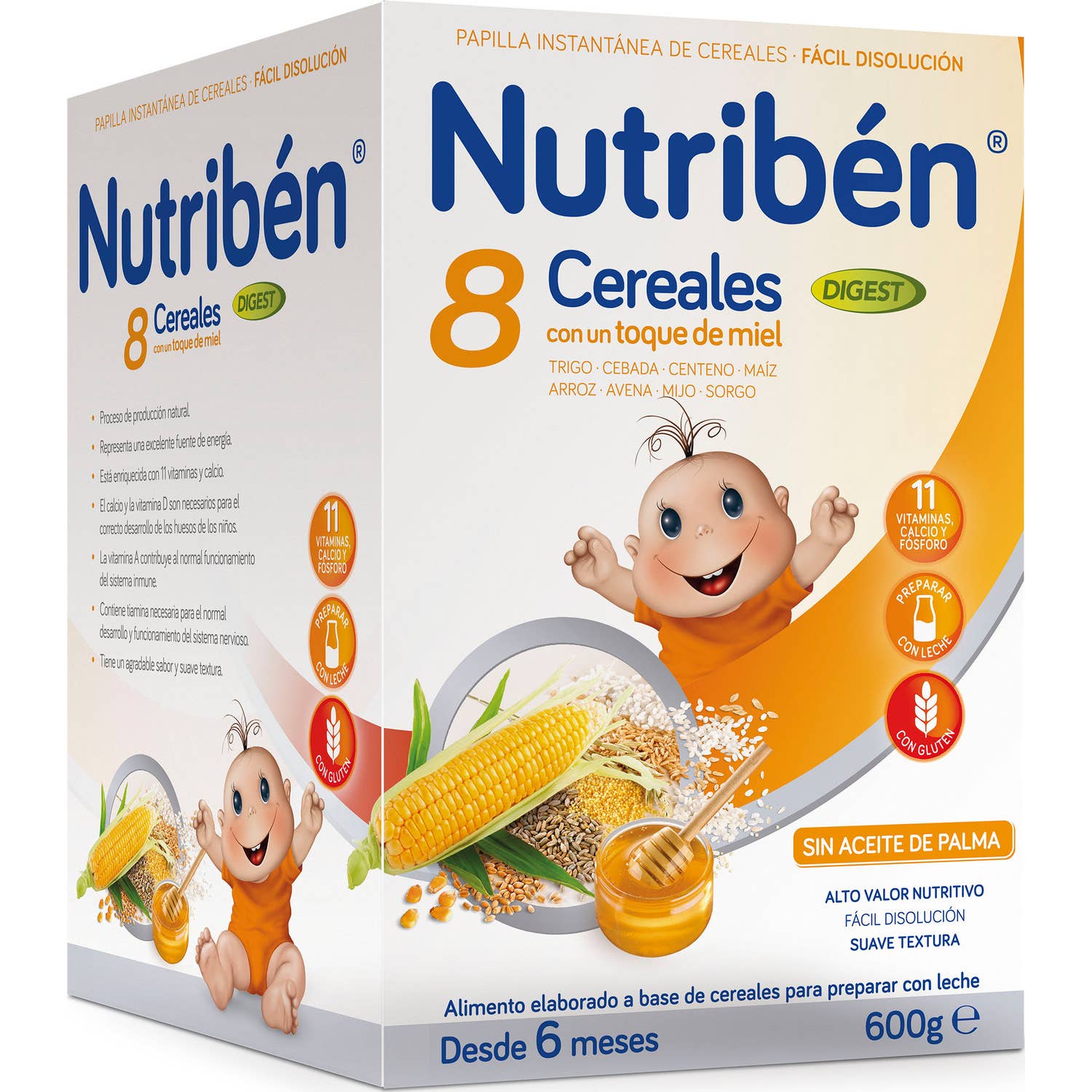 Nutribén™ 8 cereales con miel y bófidus 600g