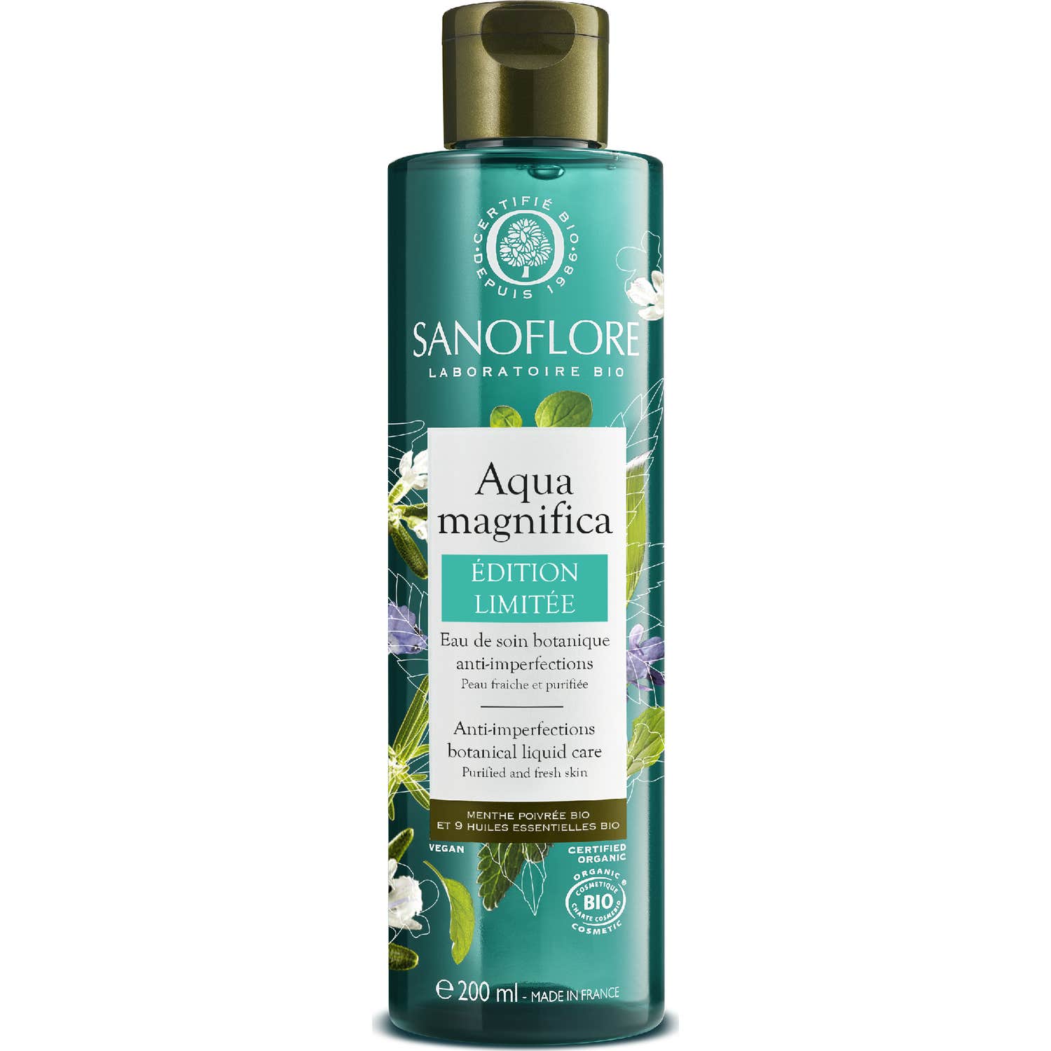 Sanoflore Aqua Magnifica Édition Limitée 10 Ans Eau De Soin Anti-Imperfections 200ml