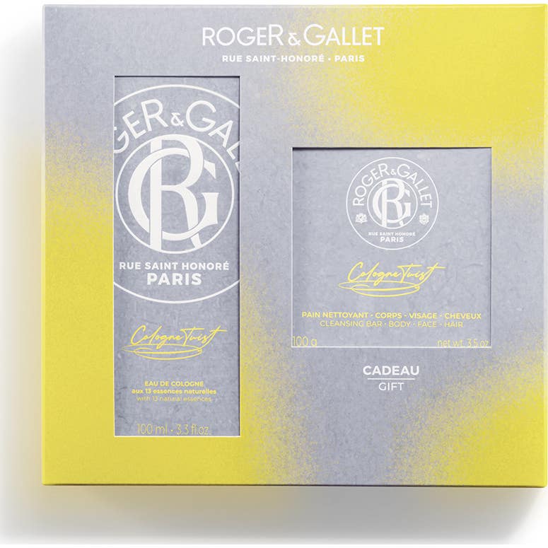 Roger & Gallet Coffret Eau de Cologne Twist 100ml + Pain Nettoyant 3en1 100g