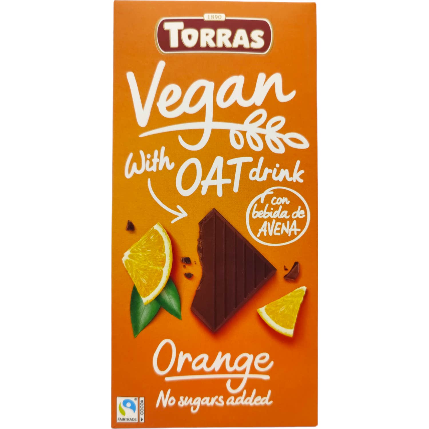 Orange Torras Chocolat Avec Boisson Davoine Et Vegan 100G