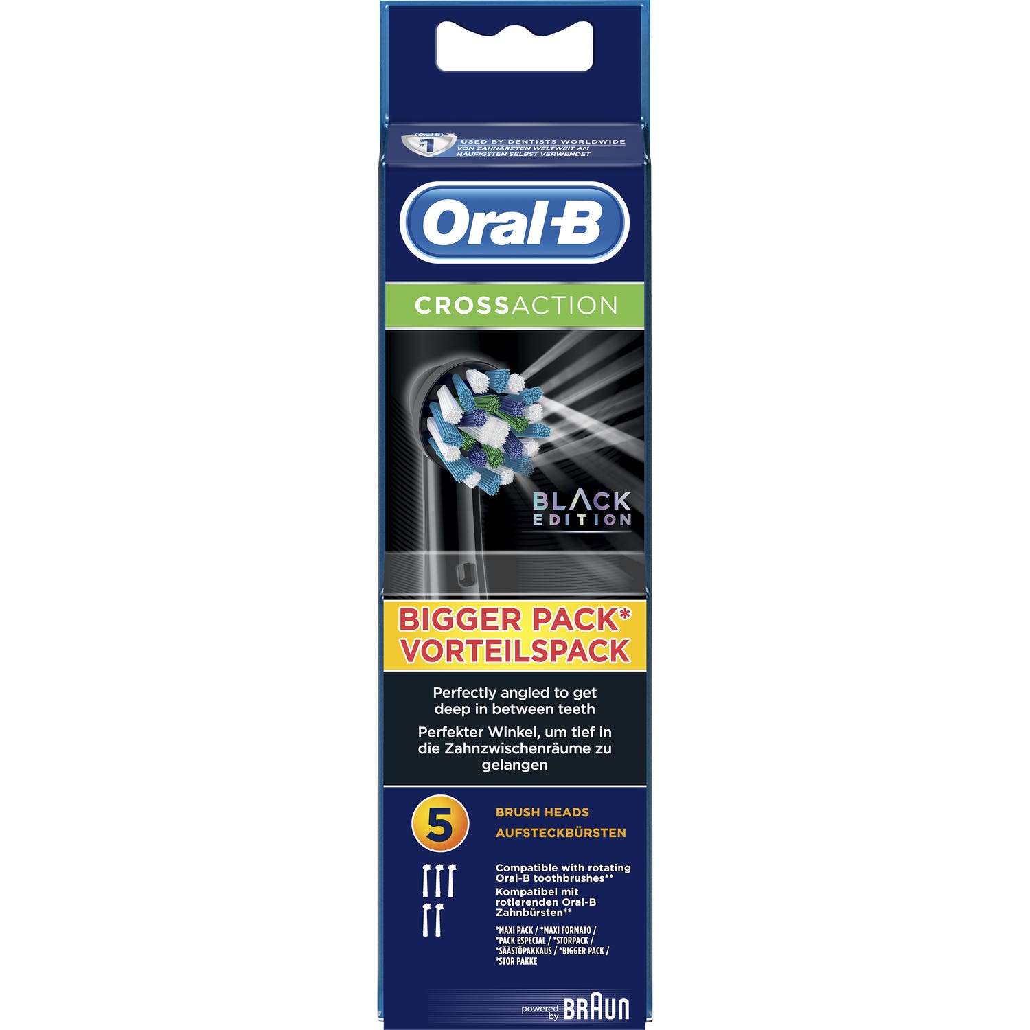 Tête de brosse électrique Oral-B EB50 CrossAction Black Edition 5 unités