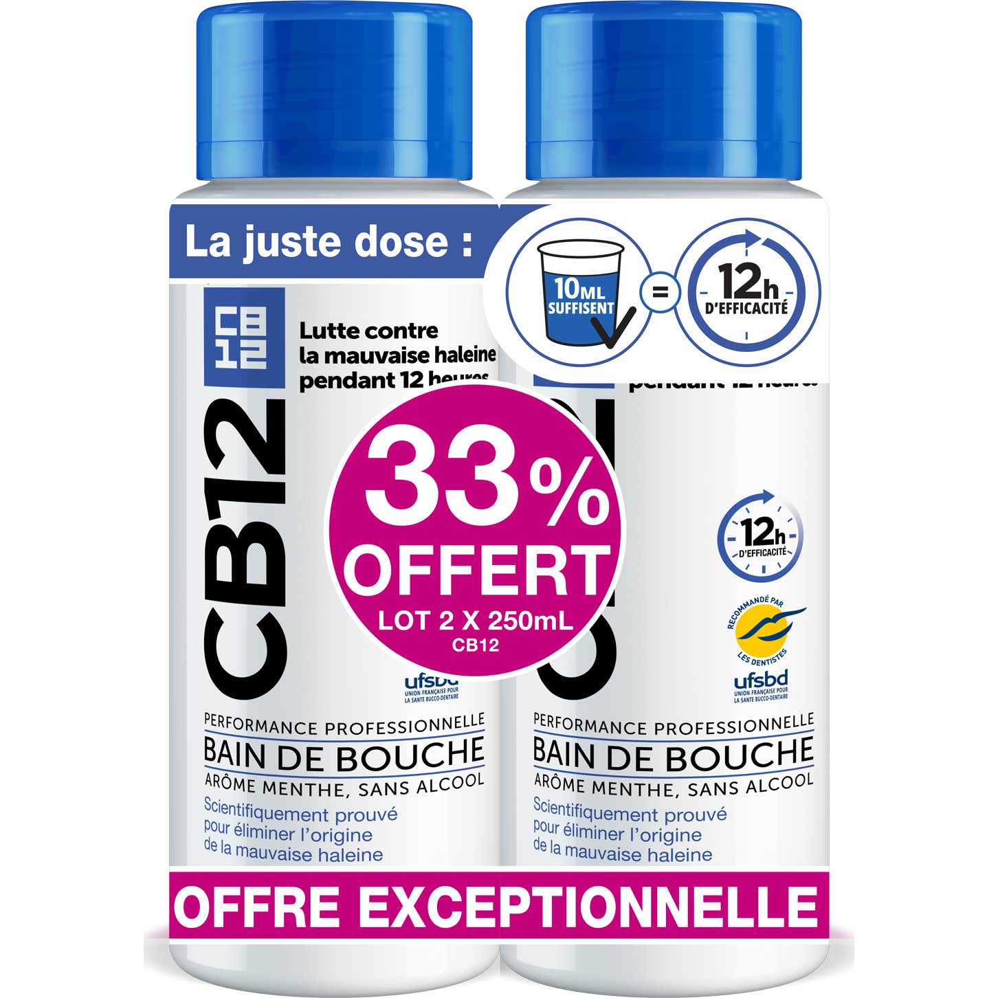CB12 Bain De Bouche Menthe 2x250ml