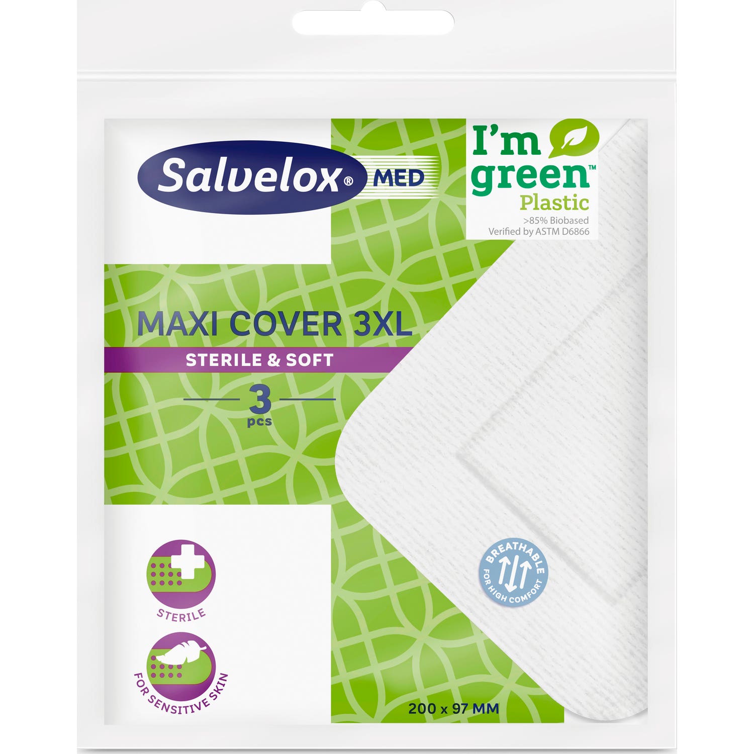 Salvelox Med Maxi Cover Pansement Stérile 3uts