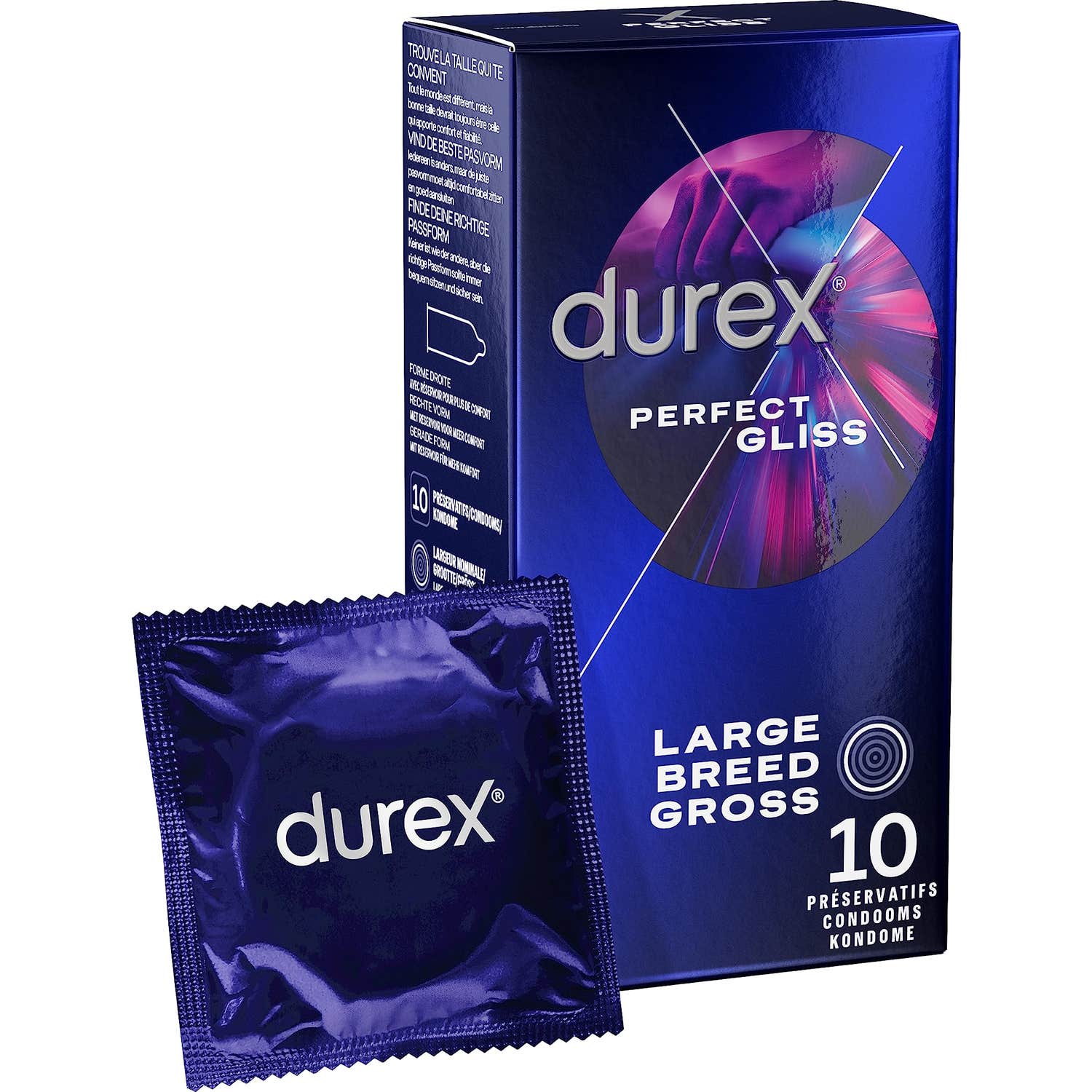 Durex Perfect Gliss Préservatifs 10 unités