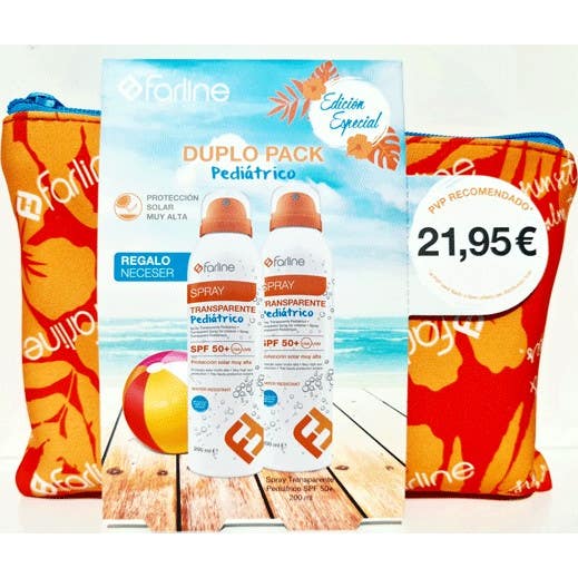 Farline Spray Transparent Pédiatrique SPF50+ 2x200ml